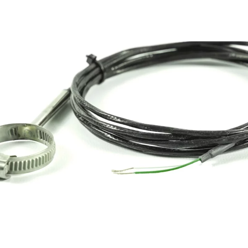 Cable type k thermocouple with a pipe clamp