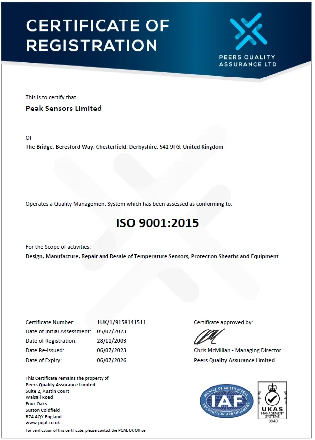ISO certificate