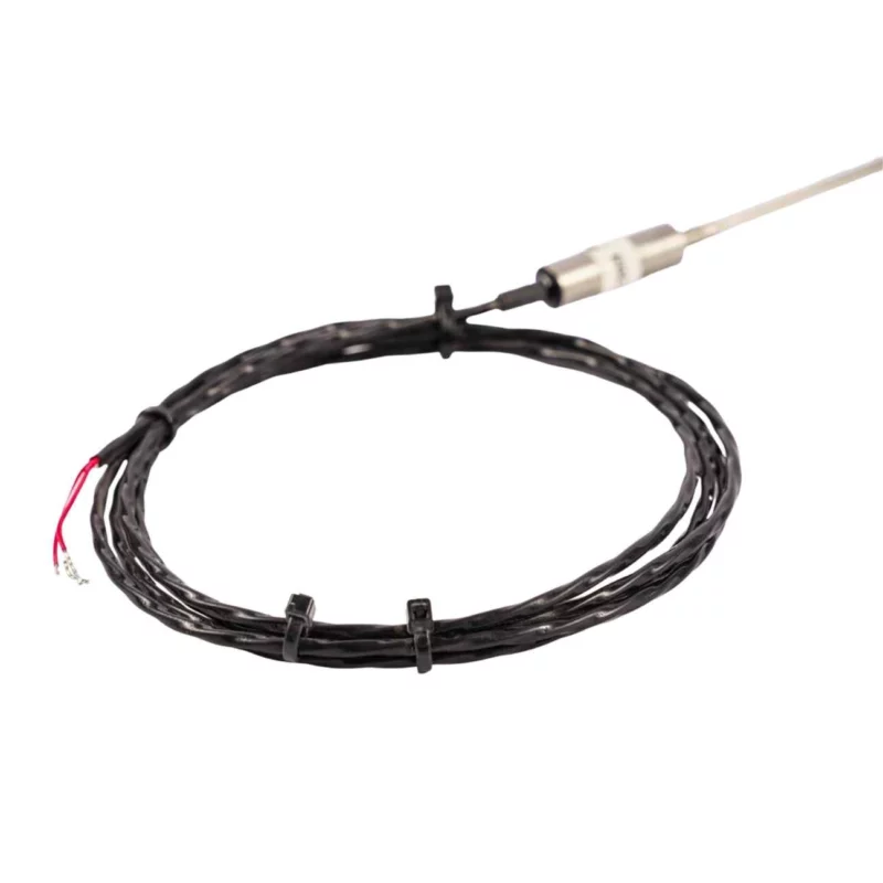 Mineral insulated type k thermocouple with permanently attached cable