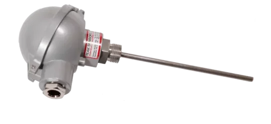 MI type k thermocouple with a head