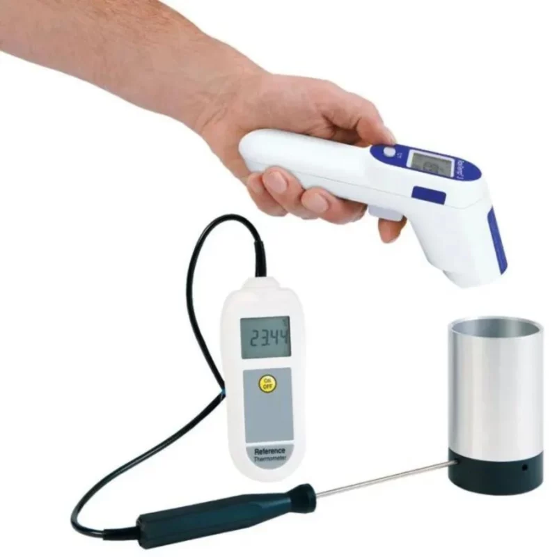 Reference thermometer being used