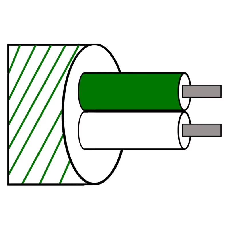 Type k glass fibre cable green