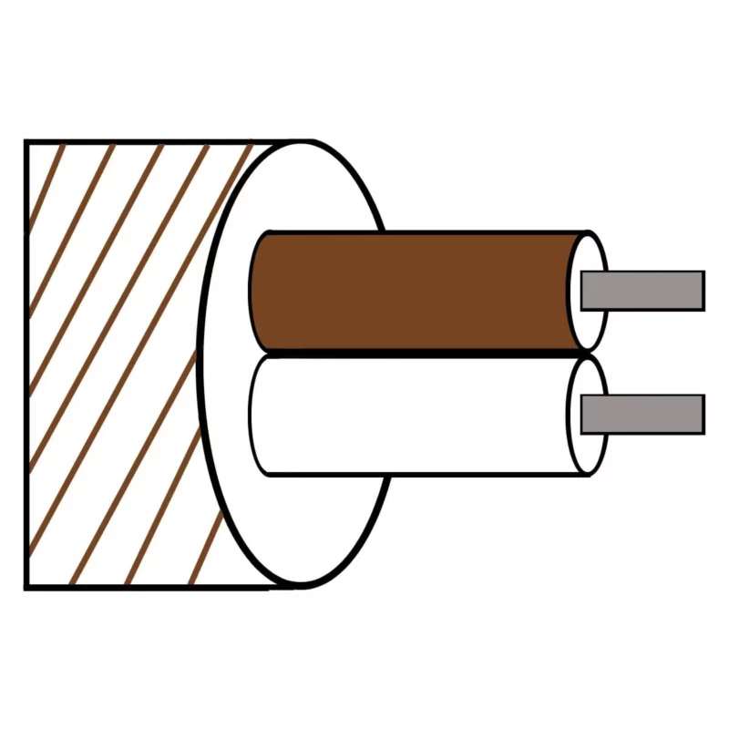 Type t glass fibre cable brown